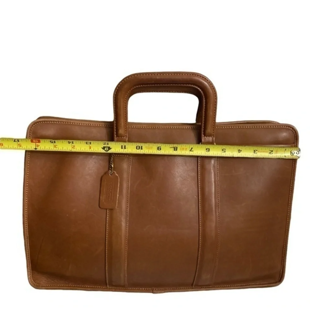 Coach vintage English tan leather briefcase laptop work bag
